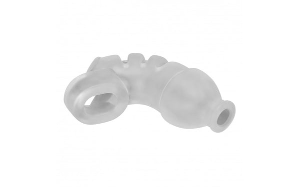 HunkyJunk Lockdown Silicone Chastity Cage - Ice