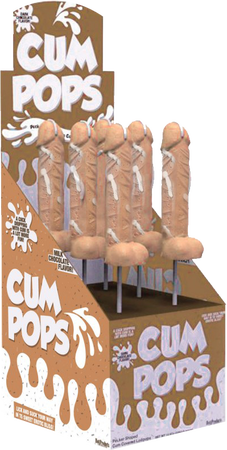 Cum Pops Milk Chocolate Flavoured Penis Shaped Lollypop - Single