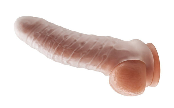 Real Boy Kit White - 7.5" Dong with Suction Cup Base and Cock Sheath Set