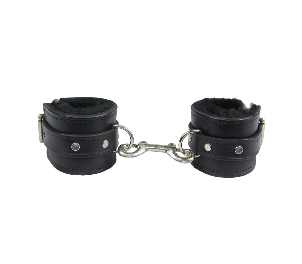 LOVE IN LEATHER ANK008 SHEEPSKIN LINED ANKLE CUFFS
