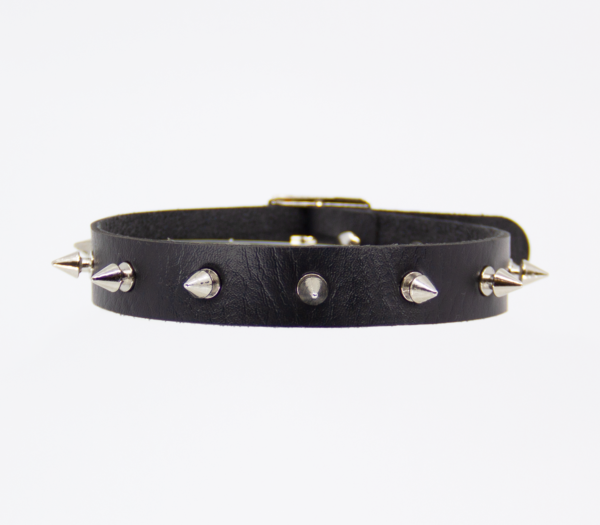 CHO003BLK CHOCKER WITH SPIKES