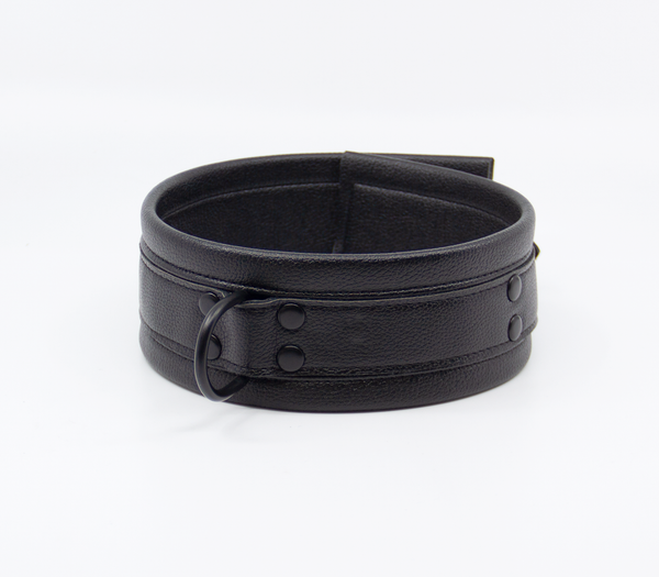 COL046 LOVE IN LEATHER SOFT PADED COLLAR AND LEAD