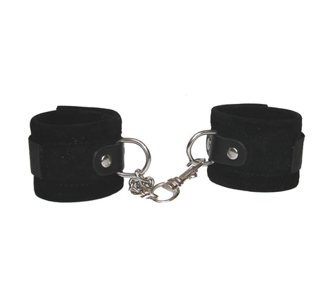 Lil HAN038 Black Suede/Velvet Handcuffs