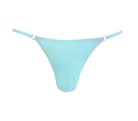 LOVE IN LEATHER MEN420 BABY BLUE LYCRA G-STRING BABY BLUE- OS S/M