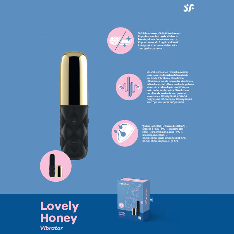 Satisfyer Mini Lovely Honey Gold/Black USB Rechargeable Mini Bullet Vibrator