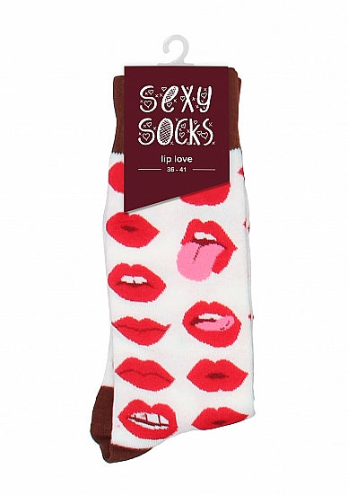Shots Sexy Lip Love Socks - 42-46 (Mens 8-11)