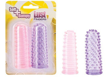 Lust Finger Sleeves - 2 Differently Textured Jelly Finger Sleeves