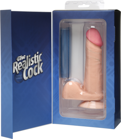 The Realistic Cock UR3 6" Flesh With Suction Cup by Doc Johnson