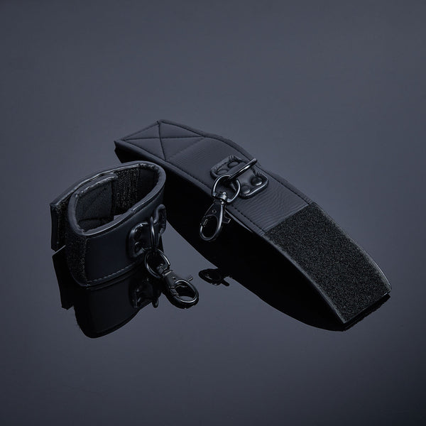 Renegade Bondage Wrist Cuffs Black Vinyl