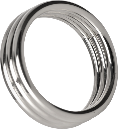 Master Series Echo Stainless Steel Triple Cockring (Silver)