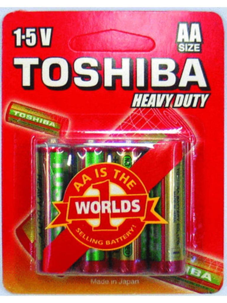 Toshiba AA Heavy Duty Carded Batteries (4 pack)