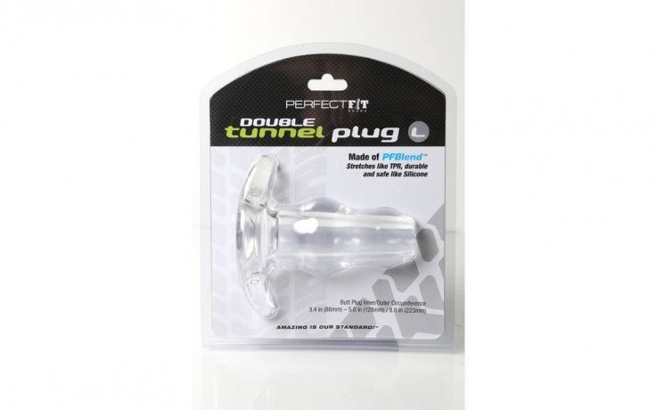 Perfect Fit Double Tunnel Plug Large Clear