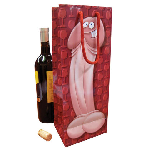Ozze Wine Bottle Gift Bag - Penis Themed Wine Bottle Gift Bag - Hens Party Novelty